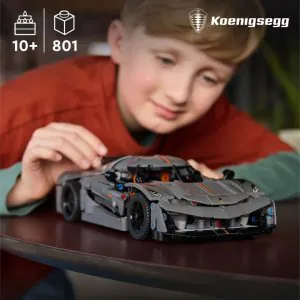 Lego Technic Koenigsegg Jesko Absolut Gray Hypercar 42173 (801 Pieces)