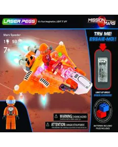 Laser Pegs Mars Speeder Light-Up Building Block Playset