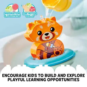 Lego Duplo My First Bath Time Fun Floating Red Panda Blocks Kit 10964