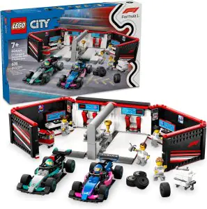 Lego City F1 Garage & Mercedes-AMG & Alpine Car 60444 (678 Pieces)