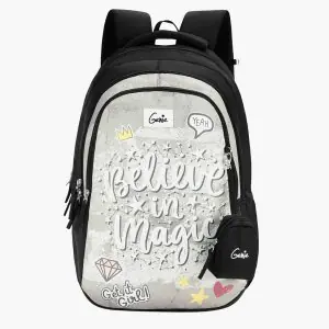 Genie Magic 36L Black School Backpack