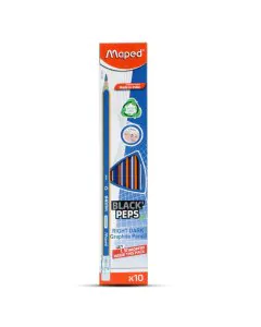 Maped Black Peps Right Dark Graphite Pencils