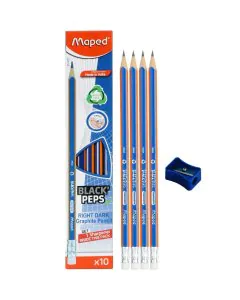 Maped Black Peps Right Dark Graphite Pencils