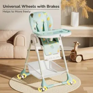 R for Rabbit Marshmallow Lite Baby Feeding High Chair Candy Blue HCMMCB1
