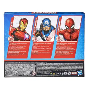 Hasbro Marvel Action Figure Toy 6-inch Figures Ironman, Spiderman, Captain America (Pack of 3)