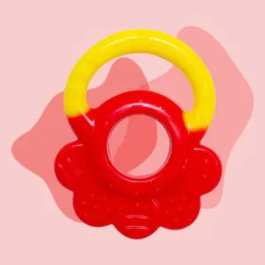Mee Mee Multi-Textured Silicone Teether Red (Flower Shaped)