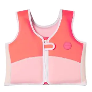 Sunny Life Melody The Mermaid Swim Vest 3-6 Neon Strawberry SCMSVSTL
