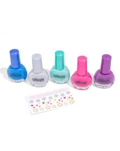 Mirada Shimmer Nails Polish Set with Stickers