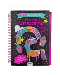 Bookoli Neon Scratch Art Dreamy Unicorns