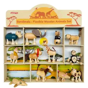 Open Ended Bendimals Flexible Wooden Animals