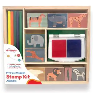 Open Ended My First Wooden Stamp Kit - Animal