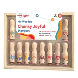 Open Ended My Wooden Chunky Joyful Stampers