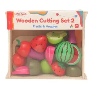 Open Ended Wooden Cutting Set-2 Fruits & Veggies (7 Pcs Set)