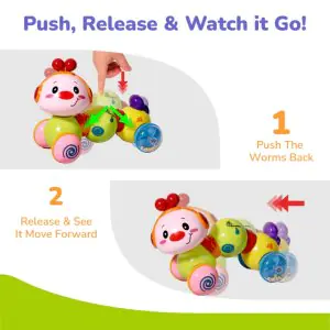 R for Rabbit Orapple Wiggle Colorful Musical Push Toy