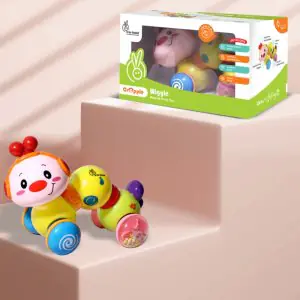 R for Rabbit Orapple Wiggle Musical Push Toy Yellow Multi