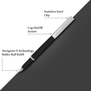 Parker Latitude Matte Metallix Chrome Trim Roller Ball Pen