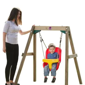 Plum Wooden Baby Swing Set