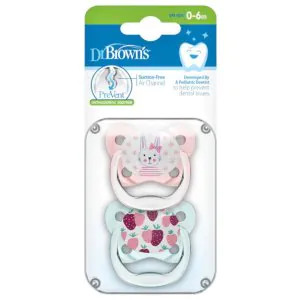 Dr Browns PreVent Butterfly Soother Bunny/Strawberry - Pink