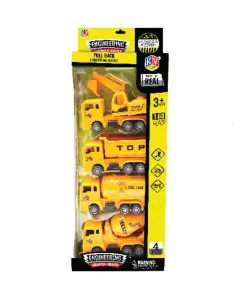 KV Toys Pull Back Engineering Vehicle (Pack Of 4)
