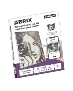 Qbrix Vintage Diamond Painting Kit Based On Your Photo