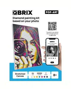 Qbrix Pop-Art Diamond Painting Kit Based On Your Photo