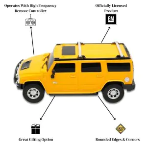 Road Burner Rechargable Hummer H2 Suv Remote Control Car (Yellow)