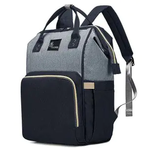 R for Rabbit Caramello Diaper Bag Black/Grey DBCMBG1