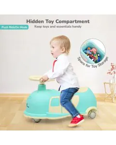 R for Rabbit Iya Iya Caravan Swing Car 3in1 Ride-On Green Beige SCIICVGB9
