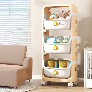 R for Rabbit Kiddo Korner Frosty Organizer - (Beige White) ORKKFBW02