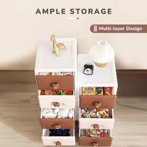 R for Rabbit Kiddo Korner Teddy Organizer Drawer - Brown White ORKKTBRW2