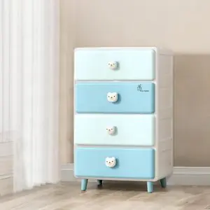 R for Rabbit Kiddo Korner Teddy Organizer Drawer - Blue White ORKKTBLW2