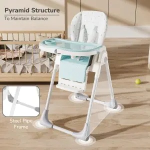 R for Rabbit Marshmallow Lite Baby Feeding High Chair Blue ‎HCMMLB2