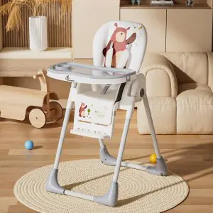 R for Rabbit Marshmallow Lite Baby Feeding High Chair Grey ‎HCMMLG2