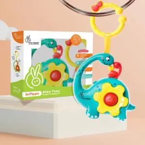 R for Rabbit Orapple Dino Tune Musical Hanging Toy Bule/Yellow