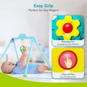 R for Rabbit Orapple Dino Tune Musical Hanging Toy Bule/Yellow