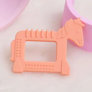 R for Rabbit Tiny Bites Safari Soft Silicone Teether Orange