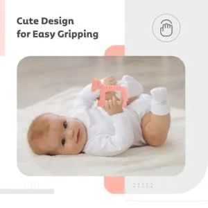 R for Rabbit Tiny Bites Safari Soft Silicone Teether Orange