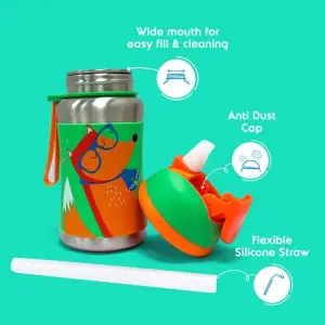 Rabitat Steel Play Stainless Steel Water Bottle - Young Wild & Free