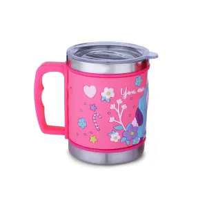 Ramson Emboss Unicorn Mug with Leakproof Lid and Handle