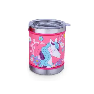 Ramson Emboss Unicorn Mug with Leakproof Lid and Handle