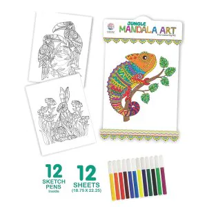 Ratna's Jungle Mandala Art Colouring Kit
