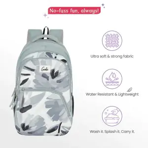 Genie Ruby 36L Grey Laptop Backpack With Raincover