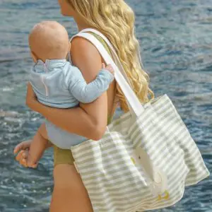 Sunny Life Kids Canvas Beach Bag Duck Sage S51KCBGR