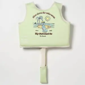 Sunny Life Kids Swim Vest 2-3 Turtle Aqua RCSVMSTA