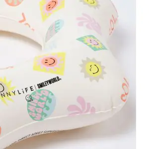 Sunny Life Multicolor Inflatable Kiddy Float Ring Smiley World Sol Sea S3LKIDSM