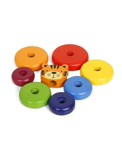 Shooting Star Wooden Rainbow Stacking Rings