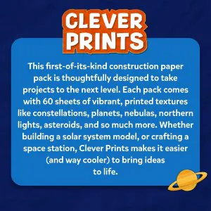 Skillmatics Clever Prints Construction Paper Outer Space (60 Sheets)
