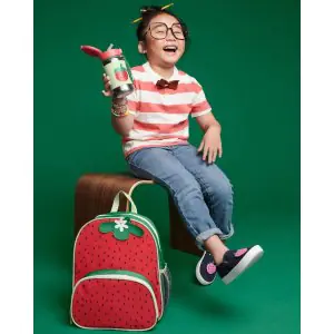 Skip Hop Spark Style Stainless Steel Straw Bottle - Strawberry
