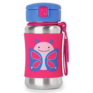Skip Hop Zoo Stainless Steel Straw Bottle - Butterfly
