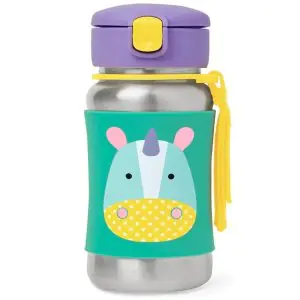 Skip Hop Zoo Stainless Steel Straw Bottle - Unicorn